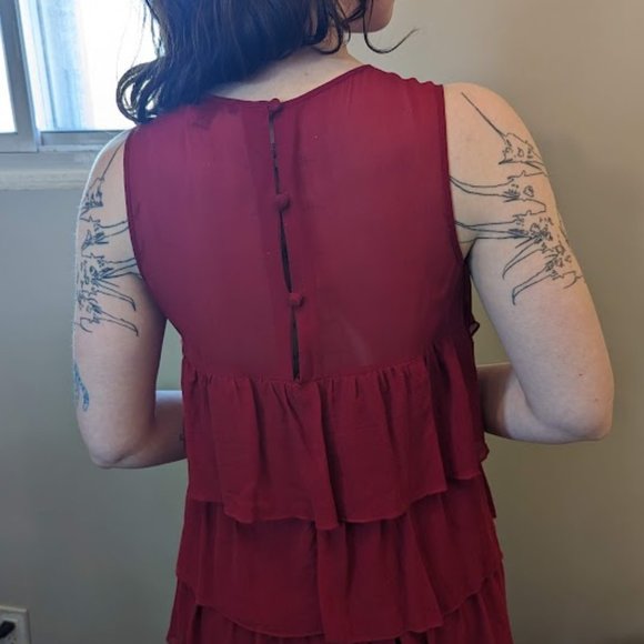 100% silk vintage Jacob ruffle dress - Picture 3 of 6